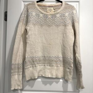 H&M Fair Isle Wool Blend Sweater Womens Small Super Soft Winter Cotton Angora